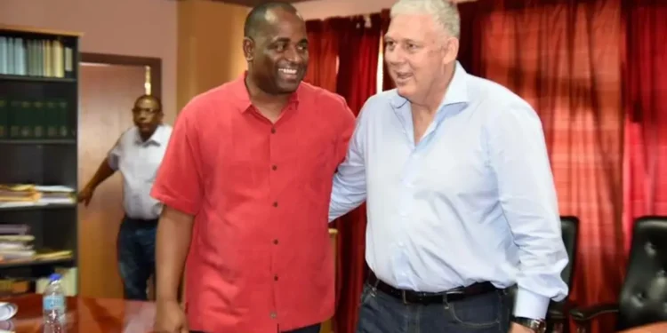 Allen Chastanet With Roosevelt Skerrit
