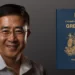 AI-generated image of Naing Htut Aung, Myanmar arms dealer, beside a Grenadian passport—central figure in the grenadian passport CBI program controversy.