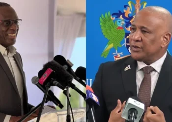 Saint Lucia Prime Minister Philip J Pierre and Tourism Minister Ernest Hiliare