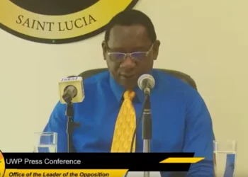 UWP PRO Lenard Montoute addresses the media at a press conference on CIP Lawsuit Allegations.