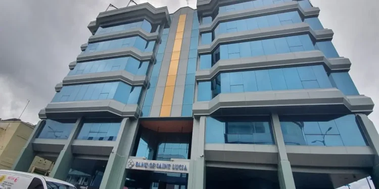 Bank of Saint Lucia building, central to the recent allegations of SLP corruption in Bank of Saint Lucia.