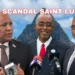 Ernest Hilaire, Claudius Francis, and Mc Claude Emmanuel stand together with the majestic Pitons of Saint Lucia in the background, highlighting the Ernest Hilaire CIP scandal.
