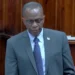 Philip J. Pierre standing in Parliament discussing the Saint Lucia Citizenship Amendment, highlighting changes to the constitution.
