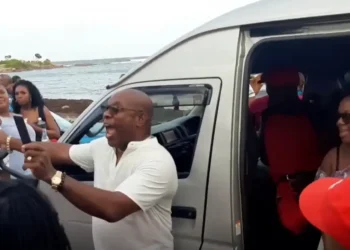 Richard Frederick at a Cas En bas march against Cabot - Now in Government, Richard Frederick questioned by UK Authorities