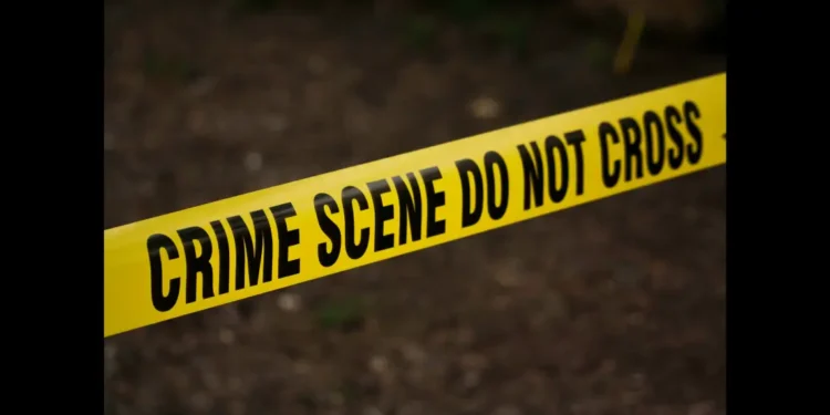 Crime scene Do not cross sign depicting the Sint Maarten politician attack.