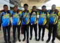 Photo of six Saint Lucian cricketers selected for the Windward Islands U-19 team, showcasing rising talents in Caribbean youth cricket.