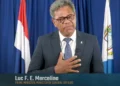 Sint Maarten Prime Minister Luc F. E. Mercelina addressing the nation following the tragic Sint Maarten attack news, calling for unity and resilience.