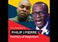 Philip J. Pierre and Ronald Philip, central figures in the Saint Lucia Police Scandal, during a public event.