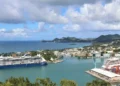 Saint Lucia Harbor with cruise ships docked, highlighting rising Saint Lucia port lease concerns over the Global Ports Holding deal.