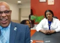 Side by side photo of Richard Frederick and Dr. Merle Clarke, central figures in the ongoing Richard Frederick controversy, highlighting the tension between government officials and medical leadership in Saint Lucia.