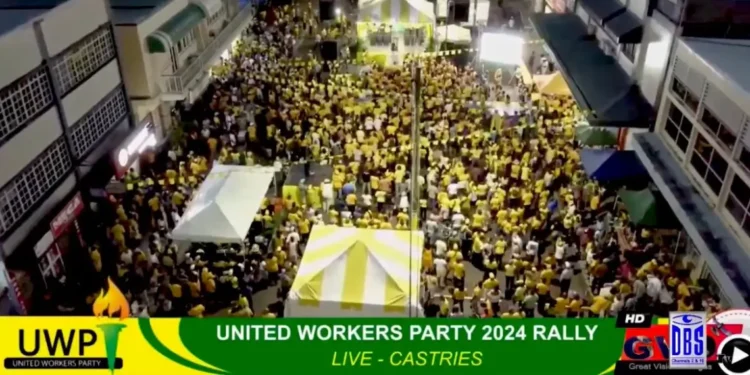 Large crowd gathers at the UWP National Meeting Castries 2024 to hear party leaders outline their vision for Saint Lucia’s future.