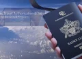 Saint Lucian passport showcasing the UK ETA requirements for Saint Lucians starting in 2025