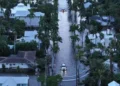 Aerial view of severe flooding in a Punta Gorda neighborhood after Hurricane Milton made landfall on Oct. 10, 2024. (Photo by Joe Raedle/Getty Images)