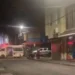 Ambulance on the scene of Chaussee Road shooting in Castries, responding to the emergency.