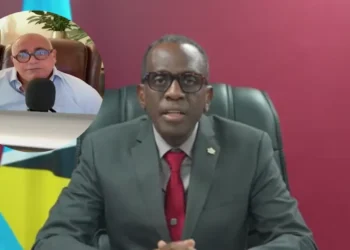 Philip J Pierre and Philippe Martinez against a red background amid growing controversy in the Philip Pierre scandal involving the alleged misuse of taxpayer funds.