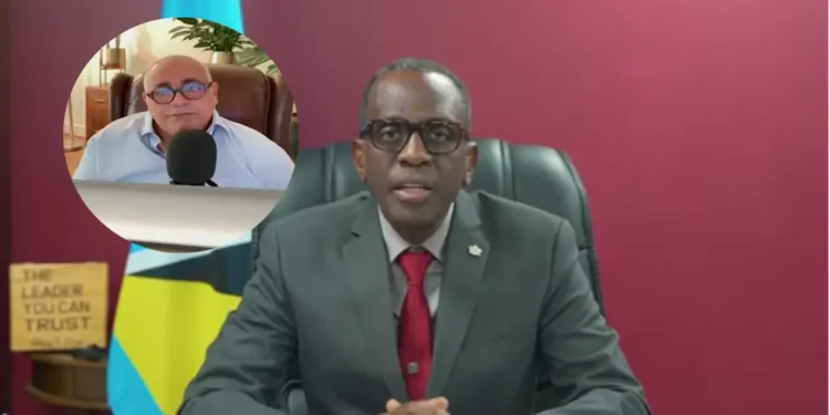 Philip J Pierre and Philippe Martinez against a red background amid growing controversy in the Philip Pierre scandal involving the alleged misuse of taxpayer funds.