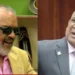 Rick Wayne slams Hilaire in a side-by-side photo amid corruption allegations and calls for public accountability.