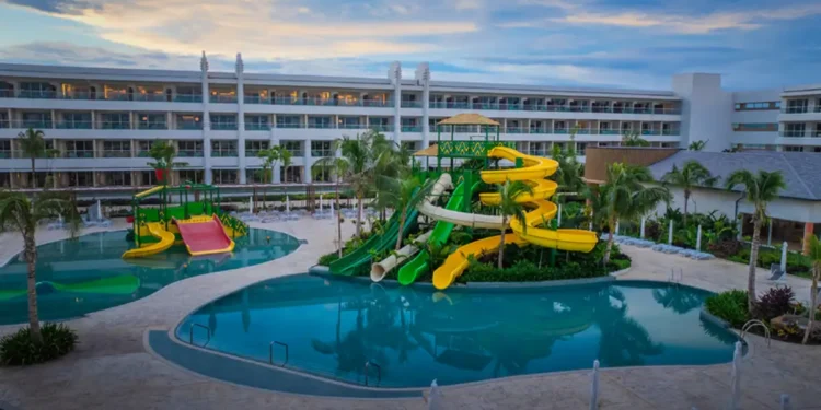 A vibrant water park at Princess Resorts Jamaica, showcasing family-friendly attractions at the newly opened luxury properties in Hanover. Photo Credit Travel Agent Central.