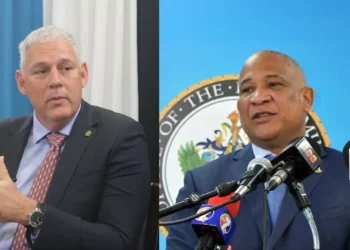 Allen Chastanet and Ernest Hilaire pictured during the ongoing Rovergate case, where Allen Chastanet secures victory in legal proceedings.