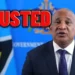 Ernest Hilaire addressing the Saint Lucia CIP crisis, with bold "Busted" text highlighting public scrutiny and controversy