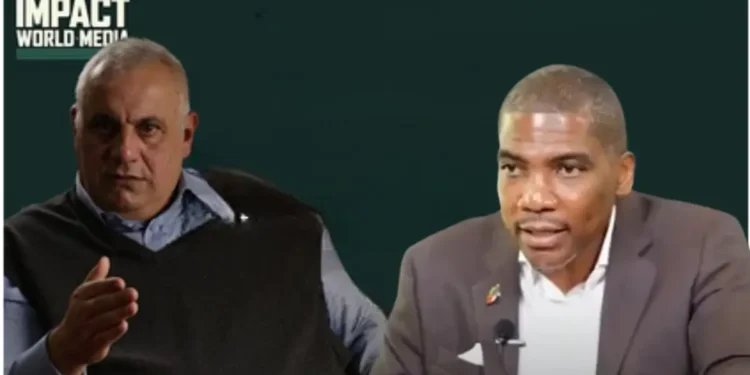 Philippe Martinez and Prime Minister Dr Terrance Drew pictured amid the ongoing St Kitts corruption probe involving the CBI program.