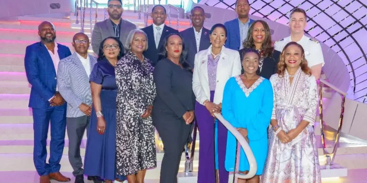 Caribbean tourism officials and Royal Caribbean executives aboard the Icon of the Seas during the inspiring “Iconic” Summit focused on transforming Caribbean cruise tourism.