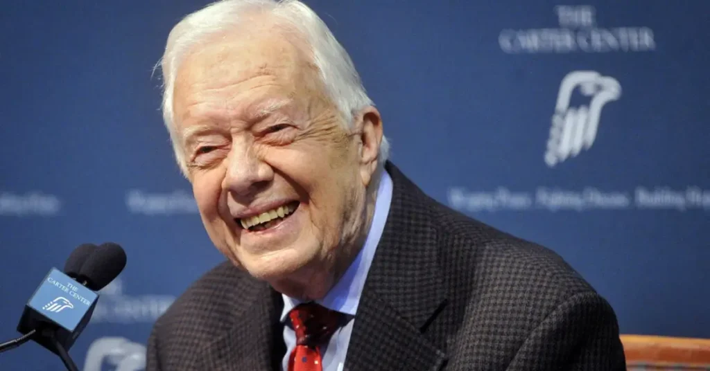 Jimmy Carter Inspiring legacy: 39th US President Dies at 100 Jimmy Carter inspiring legacy captured as he smiles during a Carter Center event.
