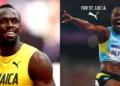Julien Alfred Smashes Records Celebrating alongside Usain Bolt’s legacy in a historic achievement.