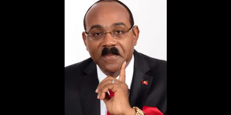 Prime Minister Gaston Browne, who is overseeing the St Peter By-Election 2025 process following the death of former MP Asot Michael.