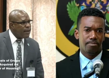 Richard Frederick land scandal: Richard Frederick and Rosh Clarke amid crown land controversy.