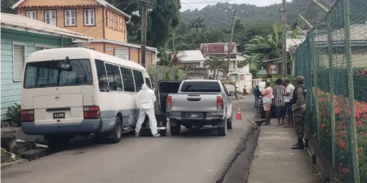 Scene of the tragic shooting on Water Works Road, Castries, where Vernon 'Fat Dog' Auguste was killed, bringing Saint Lucia's homicide tally to 73.