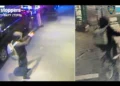 Surveillance images show the suspect in the Brian Thompson Fatally Shot case firing a weapon and fleeing on an e-bike in Manhattan. (Photo: Courtesy of AP)