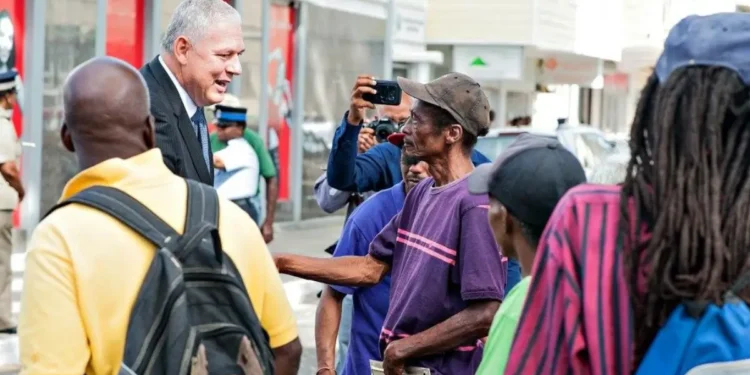 Allen Chastanet engages with Saint Lucians, reflecting themes of unity and leadership from the Allen Chastanet 2025 Address.