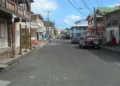 An empty street in Vieux Fort, highlighting the quiet festive season and the ongoing Vieux Fort community challenges. Photo credit: Loop St. Lucia.