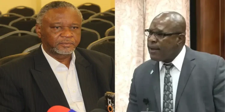 Side-by-side images of Hermingild Francis and Richard Frederick, central figures in the Richard Frederick evil soul political controversy in Saint Lucia.