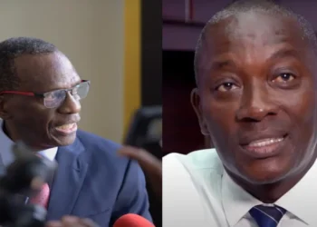 Side-by-side images of Philip J. Pierre and Alfred Prosper amid the Panama Canal Oil Excuse controversy in Saint Lucia.