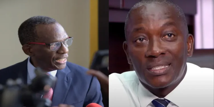 Side-by-side images of Philip J. Pierre and Alfred Prosper amid the Panama Canal Oil Excuse controversy in Saint Lucia.