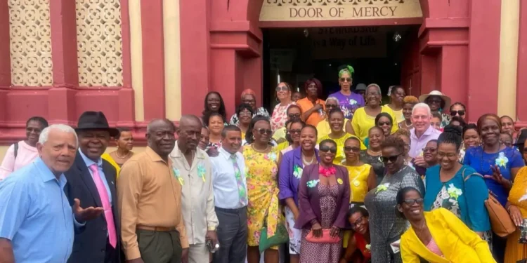 UWP Women's Arm at church service amid St Lucia widow locked in home controversy.