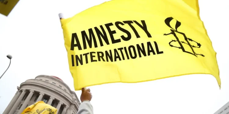 Amnesty International flag raised, highlighting constitutional concerns in Saint Lucia.