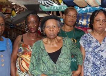 Castries Market vendors standing together demanding mayoral action