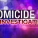Graphic image showing homicide investigation alert related to Ken Joseph Ismael murder suspect still at large in Choiseul, Saint Lucia
