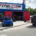 Local tyre shop Tyre Zone in Castries, St Lucia, which may be affected by the St Lucia revised tyre standards set to take effect in 2025.