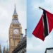 The United Kingdom and Trinidad and Tobago flags displayed side by side, symbolizing new travel restrictions under the strict visa rule on Trinidad and Tobago.