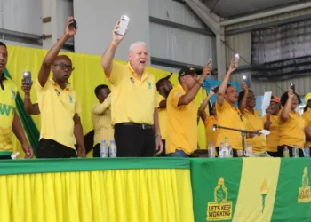 United Workers Party (UWP) leaders and supporters at the Conference of Delegates in Marigot, setting the stage for the UWP National Convention 2025 in Dennery South.