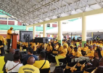 Chairman Prudent addresses a packed audience as the UWP Hosts Successful 43rd Convention in St Lucia, emphasizing party unity and leadership renewal.