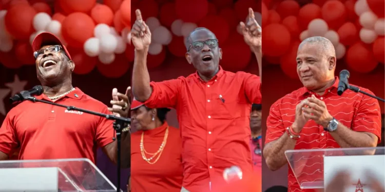 Why Pierre shields Hilaire and Frederick amid budget controversy at a political event.