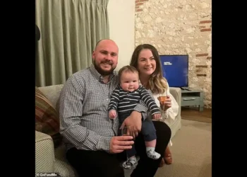 Family photo of Tommy Taylor-Mclean with parents before tragedy; baby boy dies in St Lucia during family holiday.