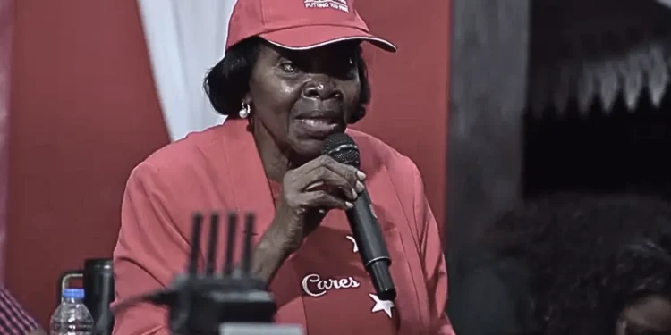 Emma Hippolyte speaks at SLP event amid controversy over boat left in Soufriere cemetery