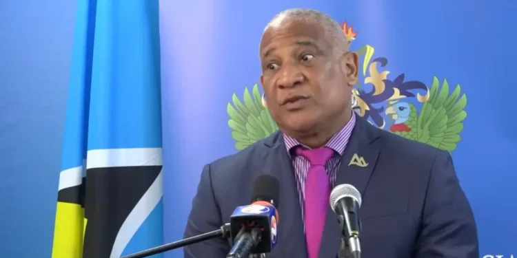 Ernest Hilaire at pre-cabinet briefing addressing St Lucia passport refund debacle