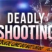 Fatal Fond Assau shooting graphic with shattered glass and police line tape